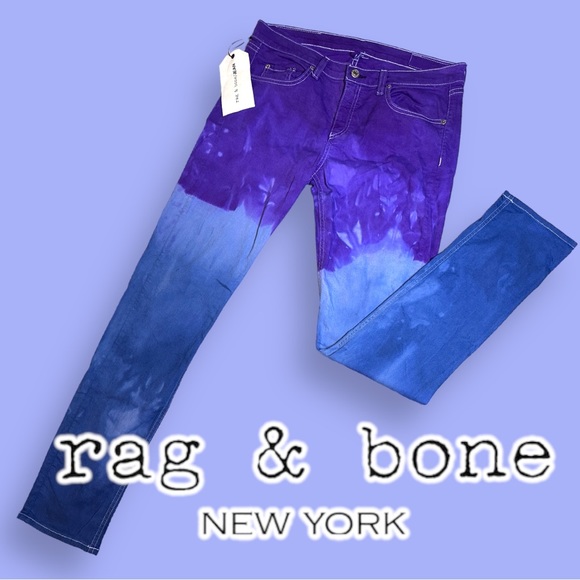 rag & bone Denim - Org. NWT Rag & Bone Dre Boyfriend Jeans dip dyed in denim blue and purple 👖 29
